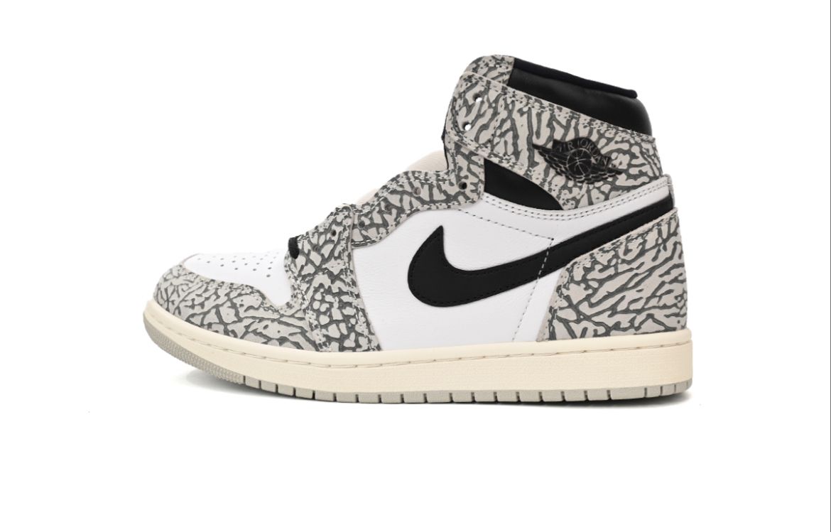 Black White & Grey Air Jordan 1 High