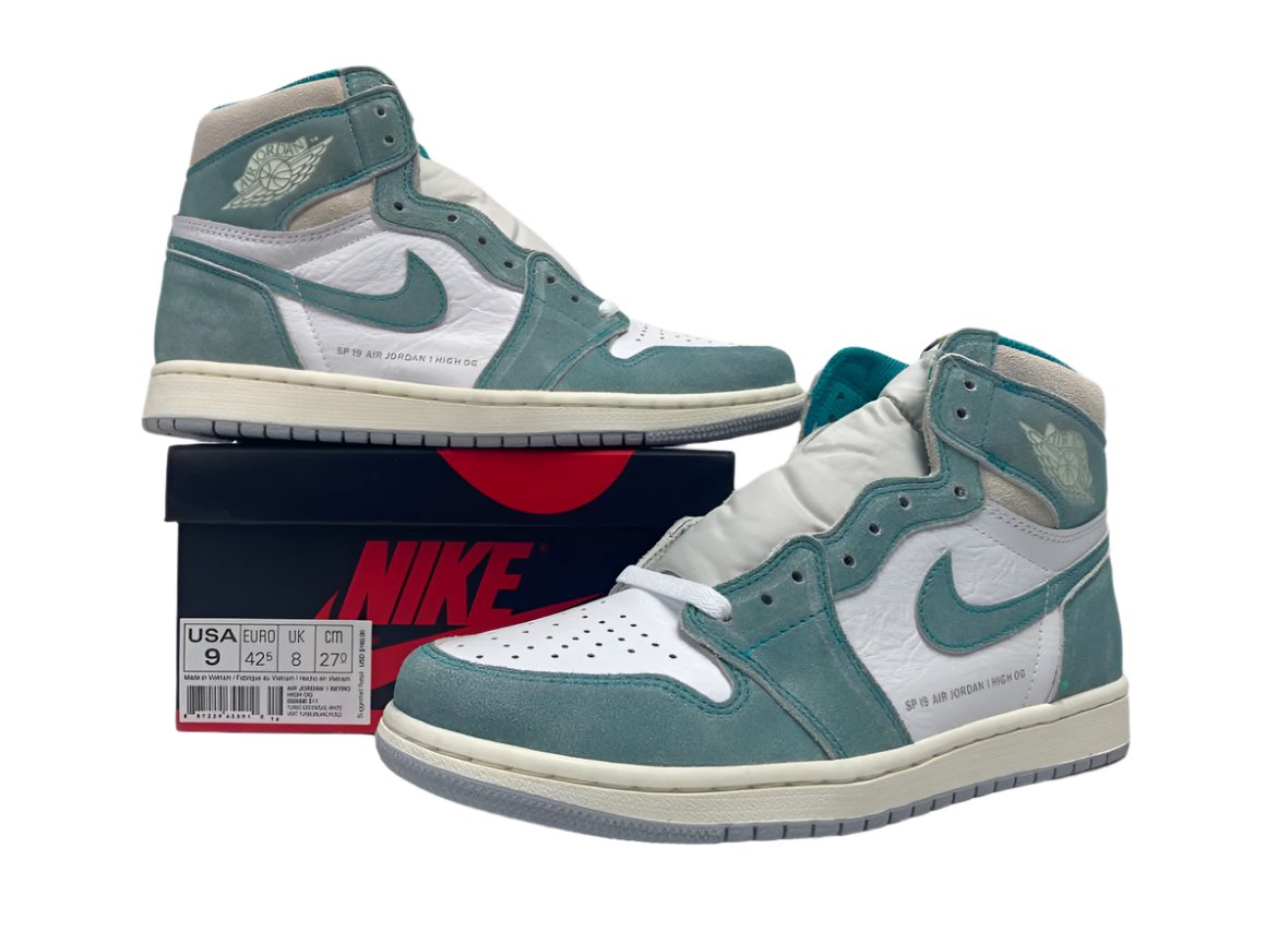 Tiffany green Jordan 1 basketball shoes