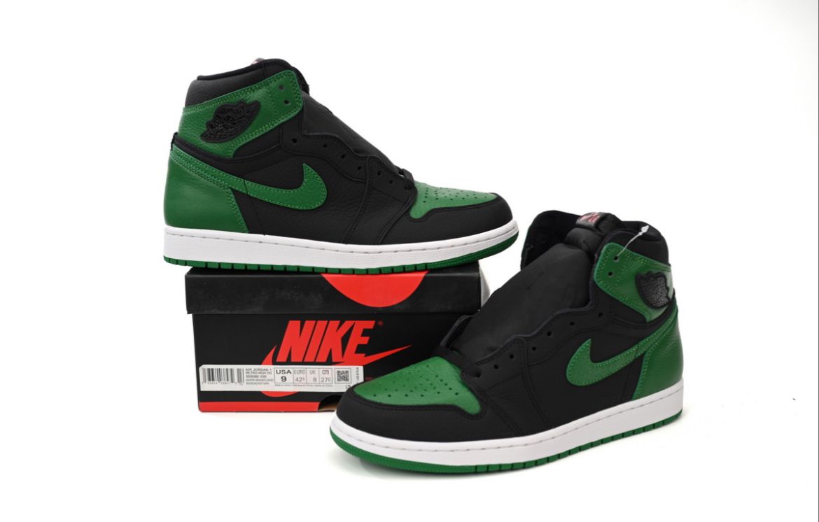Green Toes Jordan 1 basketball sneakers