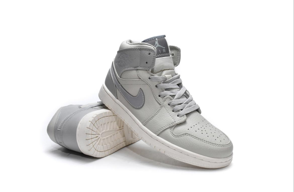 White Gray Joe 1 Mid Basketball Shoes Sneakers