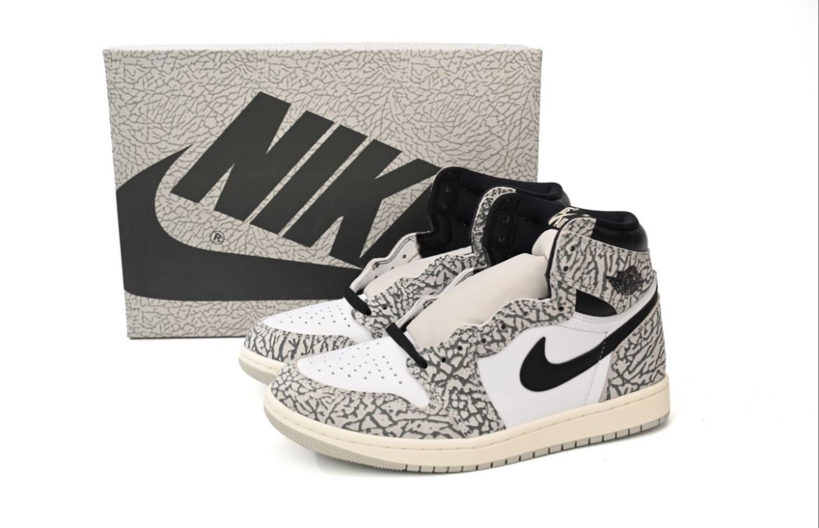Black White & Grey Air Jordan 1 High
