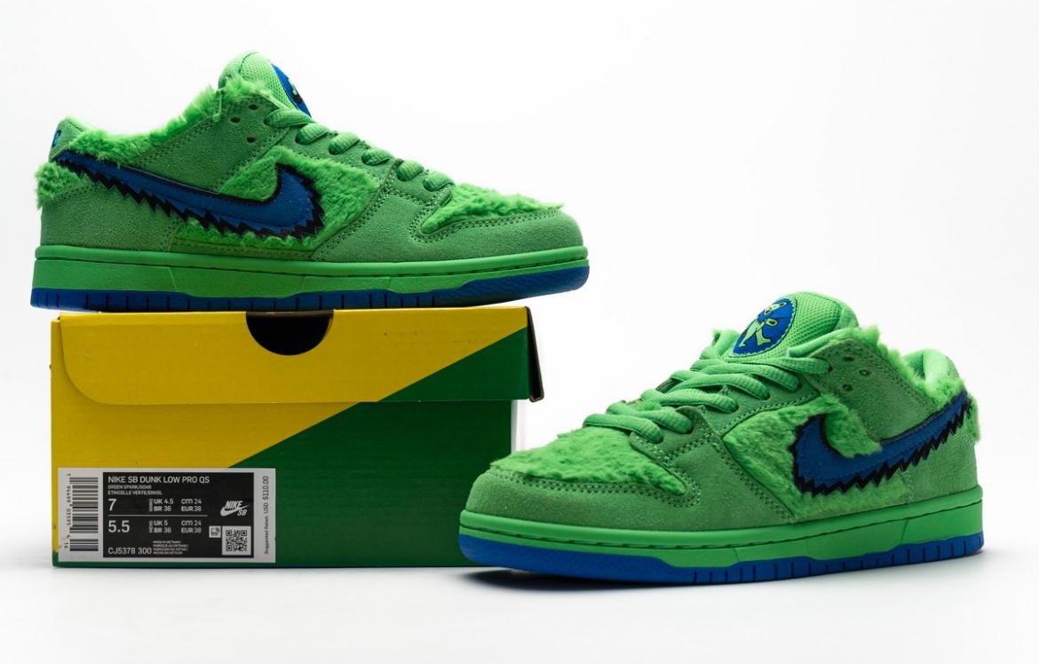 Grateful Dead x dunk sb low orange/yellow/green bear