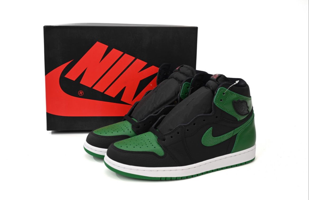 Green Toes Jordan 1 basketball sneakers