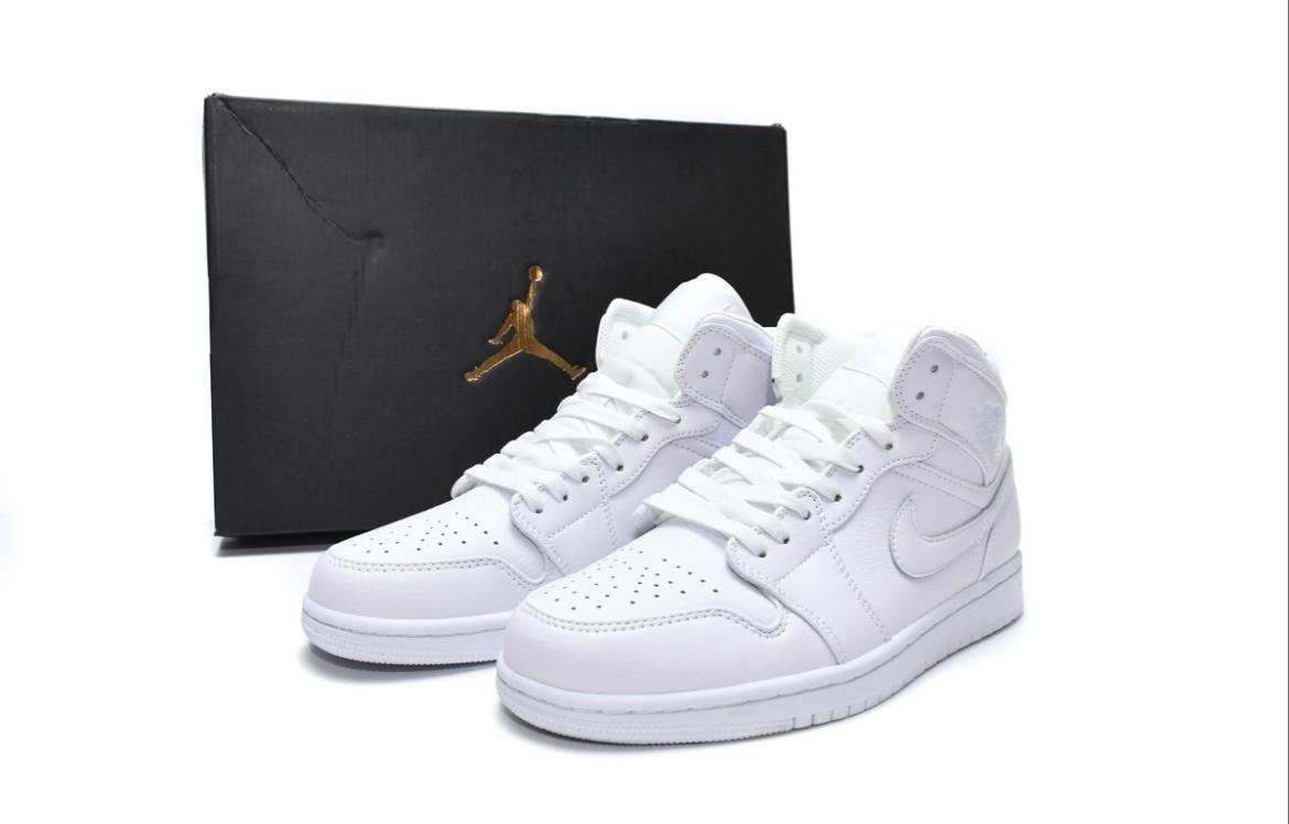 Jordan 1 Pure white Joe 1 mid-top