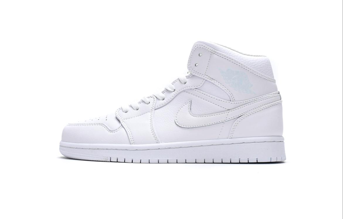 Jordan 1 Pure white Joe 1 mid-top